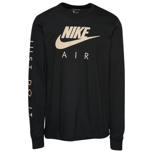 

Nike Mens Nike Futura Long Sleeve T-Shirt - Mens Black/Gold Size XXL