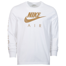 Men's - Nike Air Long Sleeve T-Shirt - White/Gold