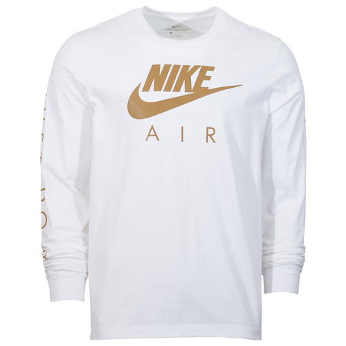 

Nike Mens Nike Futura Long Sleeve T-Shirt - Mens Gold/White Size XL