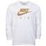 Nike Futura Long Sleeve T-Shirt - Men's White/Gold