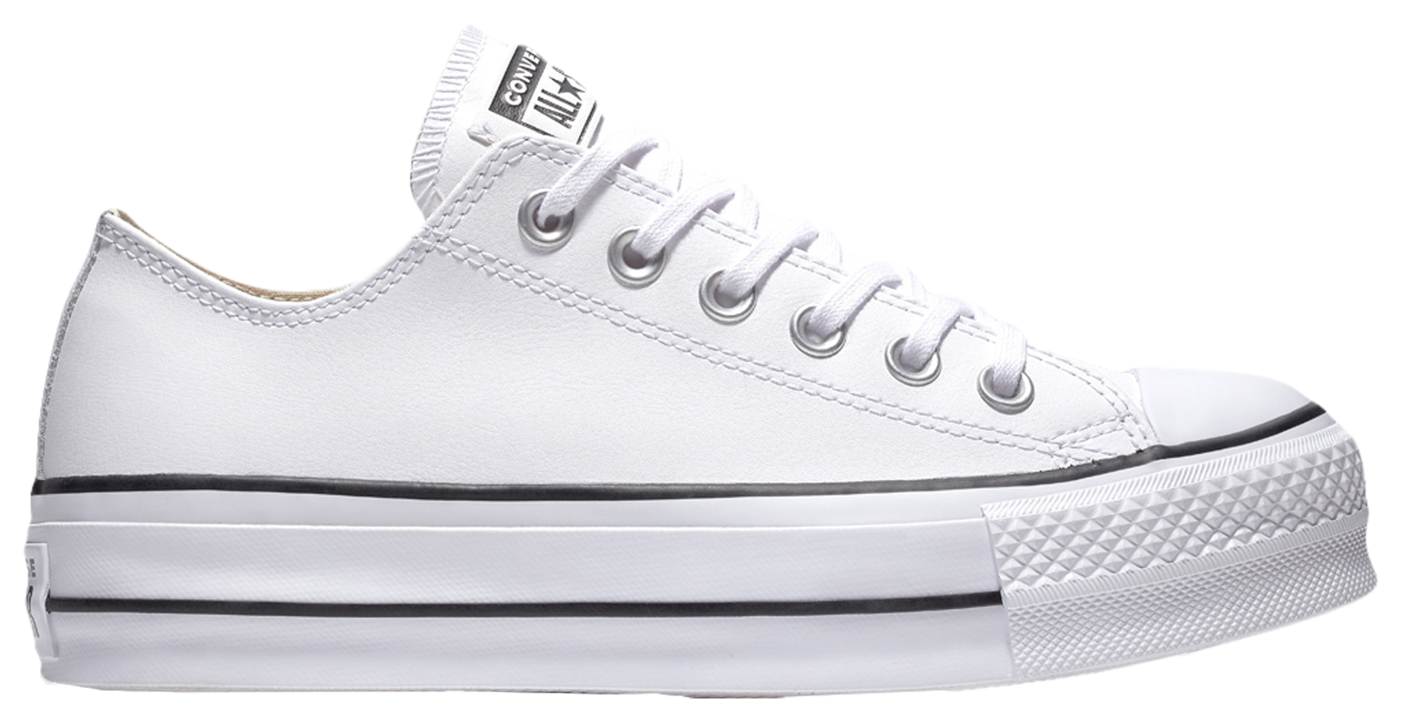 Converse ox platform outlet white