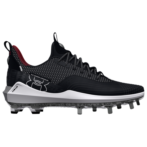 

Under Armour Mens Under Armour Harper 7 Low ST - Mens Baseball Shoes Black/Black/White Size 12.0