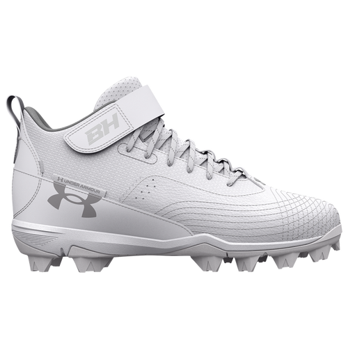 

Under Armour Mens Under Armour Harper 7 Mid RM - Mens Baseball Shoes Mod Gray/White/White Size 11.0