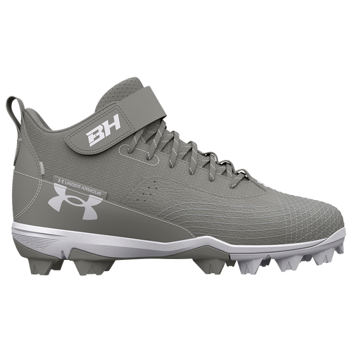 

Under Armour Mens Under Armour Harper 7 Mid RM - Mens Baseball Shoes Baseball Gray/Baseball Gray/White Size 12.0