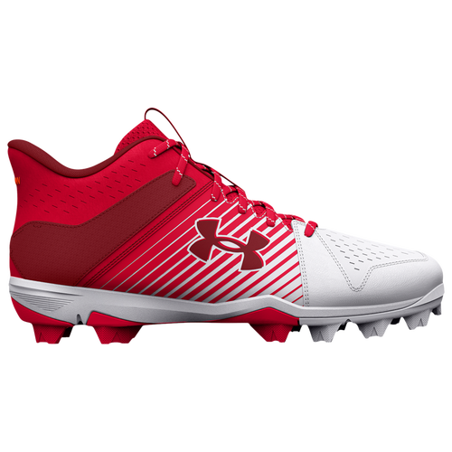

Mens Under Armour Leadoff Mid RM - Mens Red/White/White Size 9.5
