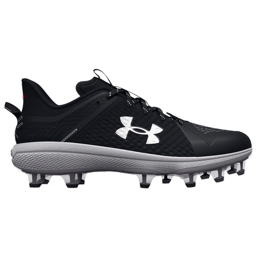 

Under Armour Mens Under Armour Yard Low MT TPU- - Mens Baseball Shoes Black/Black/White Size 10.0