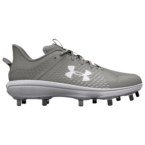 

Under Armour Mens Under Armour Yard Low MT - Mens Baseball Shoes Baseball Gray/White/Baseball Gray Size 11.0