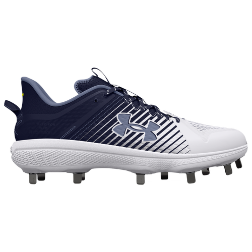 

Under Armour Mens Under Armour Yard Low MT - Mens Baseball Shoes Midnight Navy/White/White Size 9.5