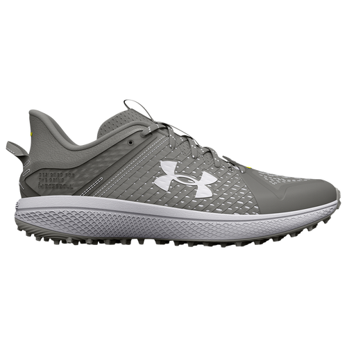 

Under Armour Mens Under Armour Yard Turf - Mens Baseball Shoes Baseball Grey/Baseball Grey/White Size 10.0