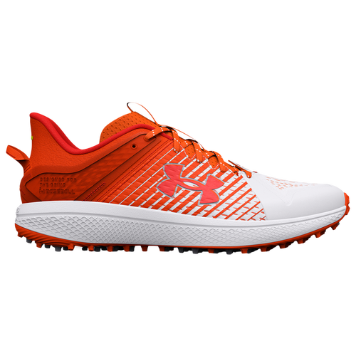 

Under Armour Mens Under Armour Yard Turf - Mens Baseball Shoes Team Orange/Team Orange/White Size 13.5