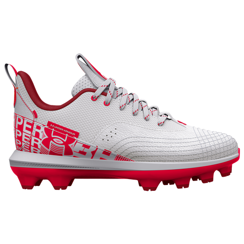 

Under Armour Boys Under Armour Harper 7 Low TPU - Boys' Grade School Baseball Shoes White/Red/Red Size 5.0