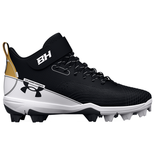 

Under Armour Boys Under Armour Harper 7 Mid RM - Boys' Grade School Baseball Shoes Black/White/Black Size 1.0