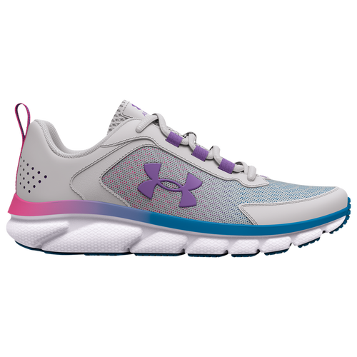 

Under Armour Girls Under Armour Assert 9 Wide - Girls' Grade School Running Shoes Halo Gray/White/Vivid Lilac Size 04.5