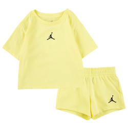Girls' Toddler - Jordan Essential Shorts Set - Light Zitron/Black