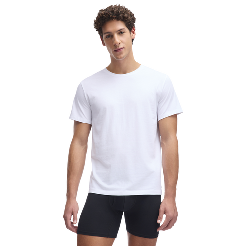 MENS - Under Armour Performance Cotton Crew Neck 2PK - White