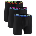 Under Armour Performance Tech Boxer Brief- Solid 6 IN 3PK - Under Armour Lumos Lime/Pink Rave Refreshmint
