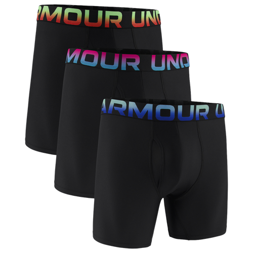 Under Armour Performance Tech Boxer Brief- Solid 6 IN 3PK - Under Armour Lumos Lime/Pink Rave Refreshmint