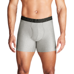 Men's - Under Armour Performance Tech Boxer Brief- Solid 6 IN 3PK - Castlerock/Steel/Black