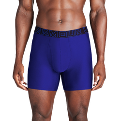 Men's - Under Armour Performance Tech Boxer Brief- Solid 6 IN 3PK - Royal/Steel/Midnight Navy