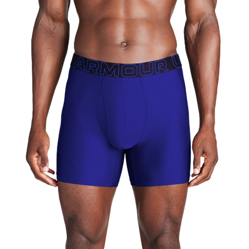 Under Armour Performance Tech Boxer Brief- Solid 6 IN 3PK - Under Armour Royal/Steel Midnight Navy