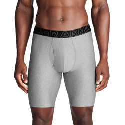 Men's - Under Armour Performance Tech Boxer Brief- Solid 9 IN 3PK - Castlerock/Steel/Black