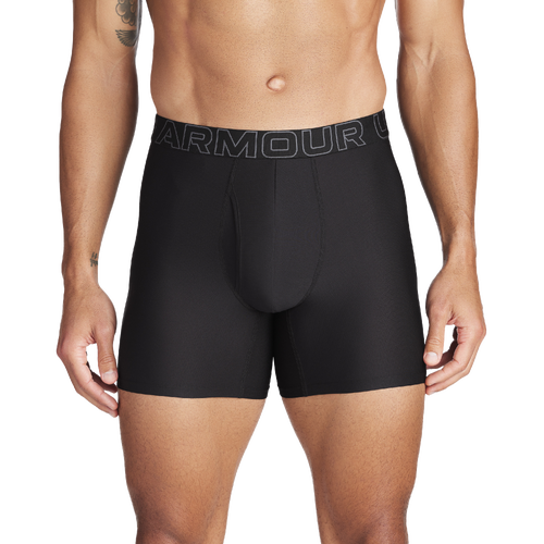Under Armour Performance Tech Mesh Boxer Brief- Solid 6IN 3PK - Under Armour Black
