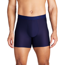 Men's - Under Armour Performance Tech Mesh Boxer Brief- Solid 6IN 3PK - Royal/Steel/Midnight Navy