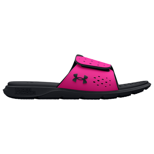 

Under Armour Girls Under Armour Ignite VII Slides - Girls' Grade School Shoes Black/Pink/Black Size 7.0