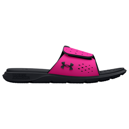 Under Armour Kids' Girls  Ignite Vii Slides In Black/pink/black