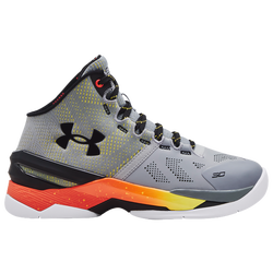 Girls' Grade School - Under Armour Curry 2 Iron - Grey/Yellow