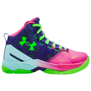 Under Armor Stephan Curry Youth Sneakers Size 7 Neon Pink, Green
