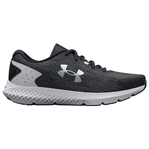 Under Armour Mens  Charged Rogue 3 In Black/white/metallic Silver