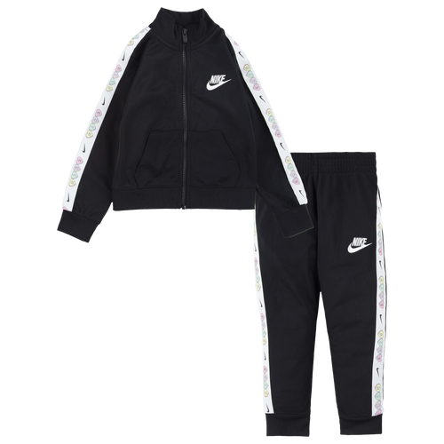 

Nike Girls Nike V-Day Tricot Taping Set - Girls' Toddler Black/White Size 2T