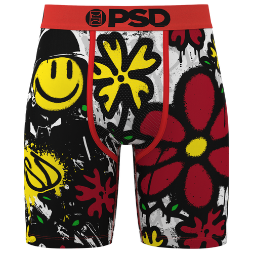 PSD Mens Graphic Briefs - - Black / Multi / Red Size XL