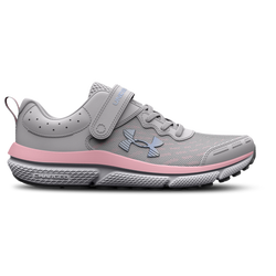 Girls' Preschool - Under Armour Assert 10 AC - Halo Gray/Pink Sugar/Iridescent