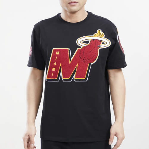

Pro Standard Mens Miami Heat Pro Standard Heat Mash Up T-Shirt - Mens Black/Red Size M