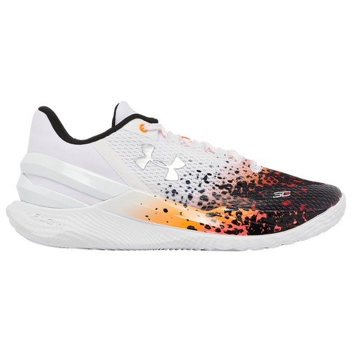 

Under Armour Mens Under Armour Curry 2 Low - Mens Basketball Shoes White/Black/Silver Size 10.0