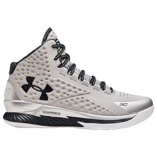 

Under Armour Mens Under Armour Curry 1 Retro - Mens Basketball Shoes Silver/Black/Black Size 08.5