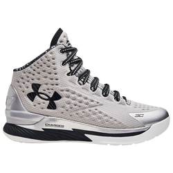 Girls' Grade School - Under Armour Curry 1 Black History Month - Silver/Black
