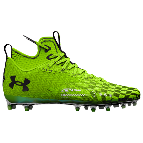 

Under Armour Mens Under Armour Spotlight Clone MC LE - Mens Football Shoes Lime Surge/White/Black Size 11.5