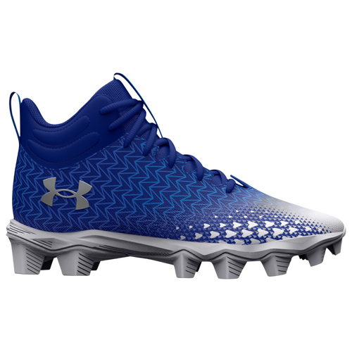 

Under Armour Boys Under Armour Spotlight Fran 3.0 RM - Boys' Grade School Football Shoes Royal/White/Metallic Silver Size 5.5