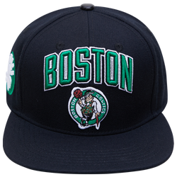 Men's - Pro Standard Celtics Logo Snapback Hat - Black/Green