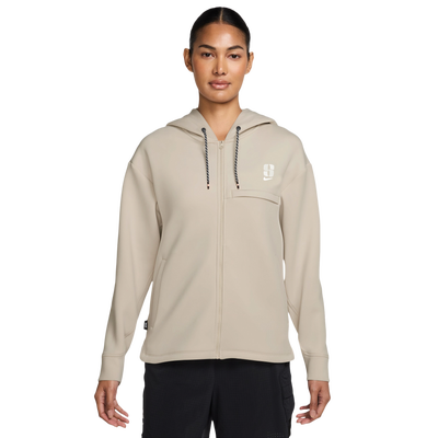 Nike Dri-FIT Sabrina Full-Zip Hoodie - BEIGE/Blanc