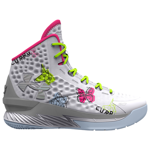 

Under Armour Boys Under Armour Curry 1 - Boys' Preschool Basketball Shoes White/Pink Size 12.0