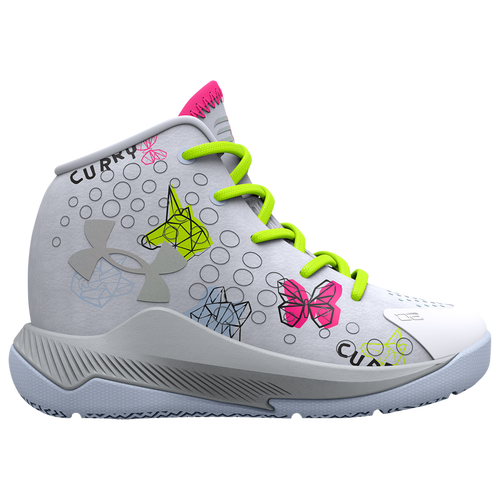 

Under Armour Boys Under Armour Curry 1 - Boys' Toddler Basketball Shoes White/Pink Size 6.0