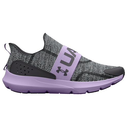 Under Armour Kids' Girls  Surge 3 Slip In Gray/purple/gray