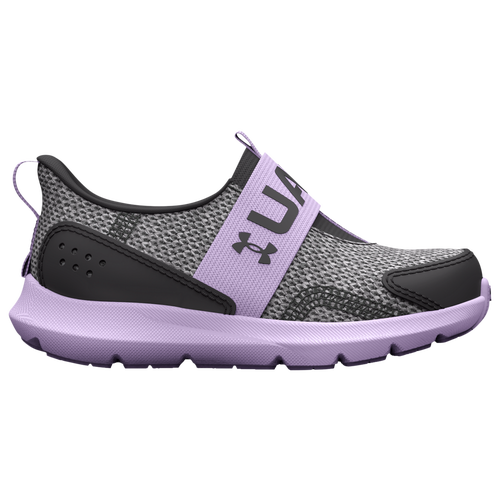 

Girls Under Armour Under Armour Surge 3 Slip - Girls' Toddler Shoe Grey/Purple Size 08.0