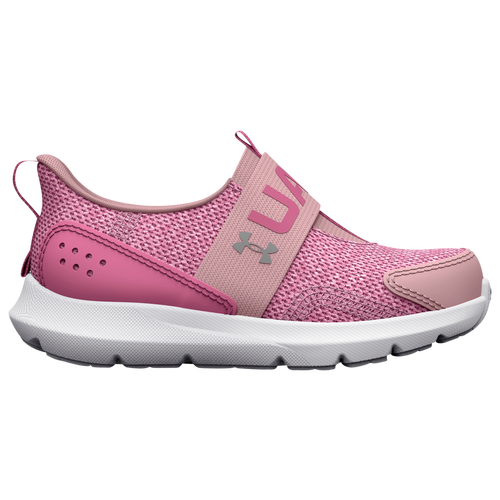 

Under Armour Girls Under Armour Surge 3 Slip - Girls' Toddler Running Shoes Prime Pink/Flamingo/Metallic Silver Size 6.0