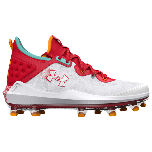 

Under Armour Mens Under Armour Harper 8 Elite TPU - Mens Baseball Shoes White/Red/Red Size 08.5