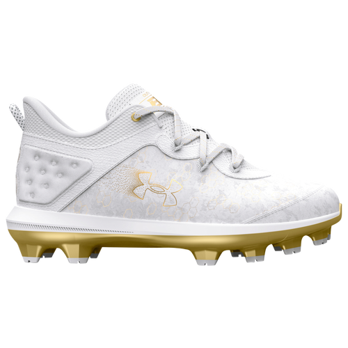 

Under Armour Boys Under Armour Harper 8 TPU JR - Boys' Grade School Baseball Shoes White/White/Metallic Gold Size 5.5